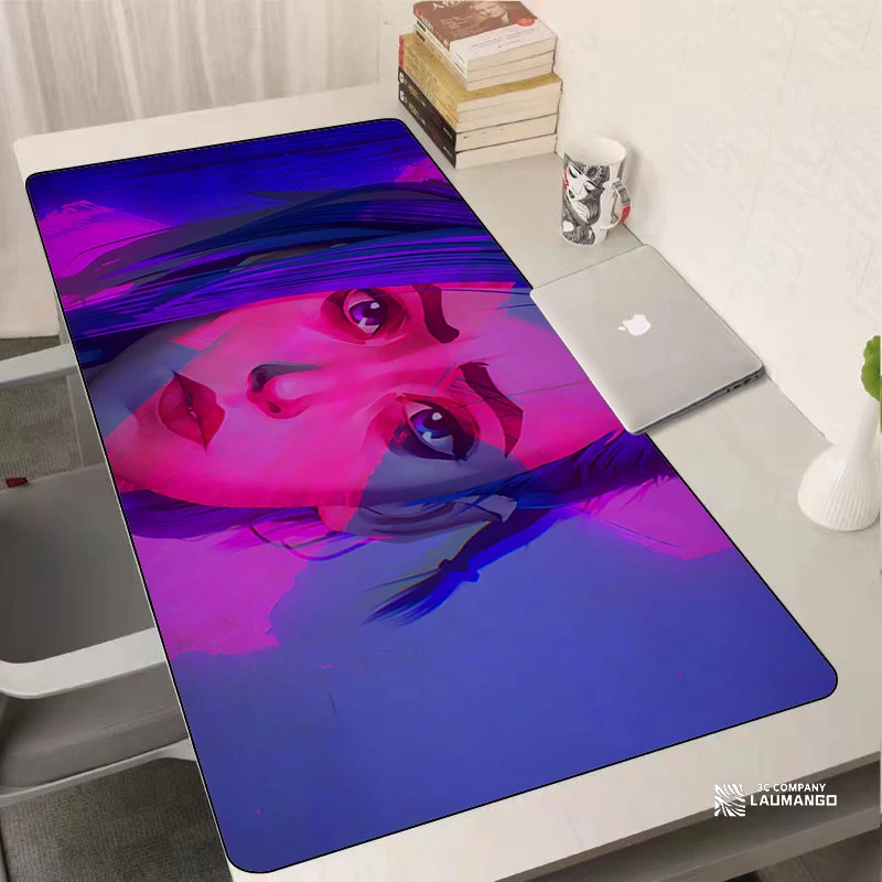 

Mouse Pad Large Jinx League of Legends Arcane Gaming Laptop Desk Protector Anime Accessories Pc Gamer Keyboard Mat Rug Game Mats
