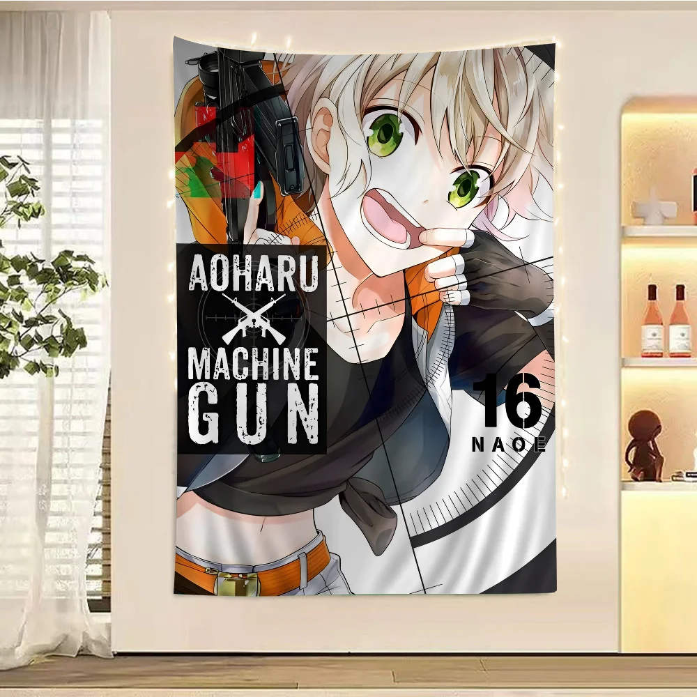 Aoharu X Machinegun гобелен из аниме для гостиной дома и общежития Декор