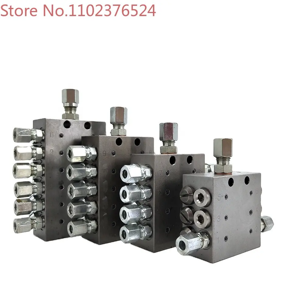 2-20 oil outlets MVB type lubrication dispenser valve grease oil distributor centralized lubricator