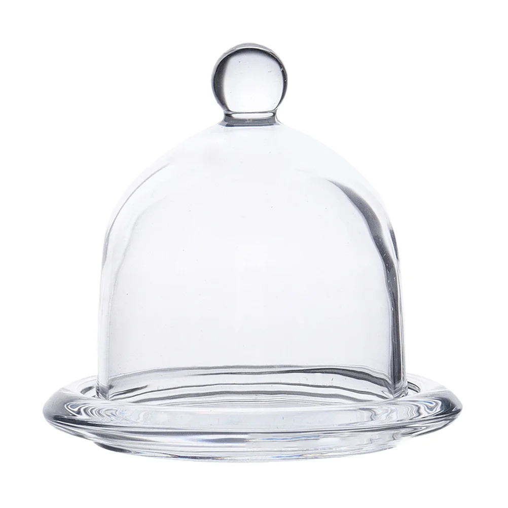 

Paper Cups Snack Cover Dessert Dish Lid Mini Cake Plate Holder Glass Desktop Afternoon Tea Display White