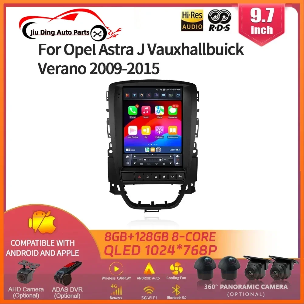 9 7-дюймовый для Opel Astra J Vauxhallbuick Verano 2009-2015 Android 14 автомобильный радиоприемник