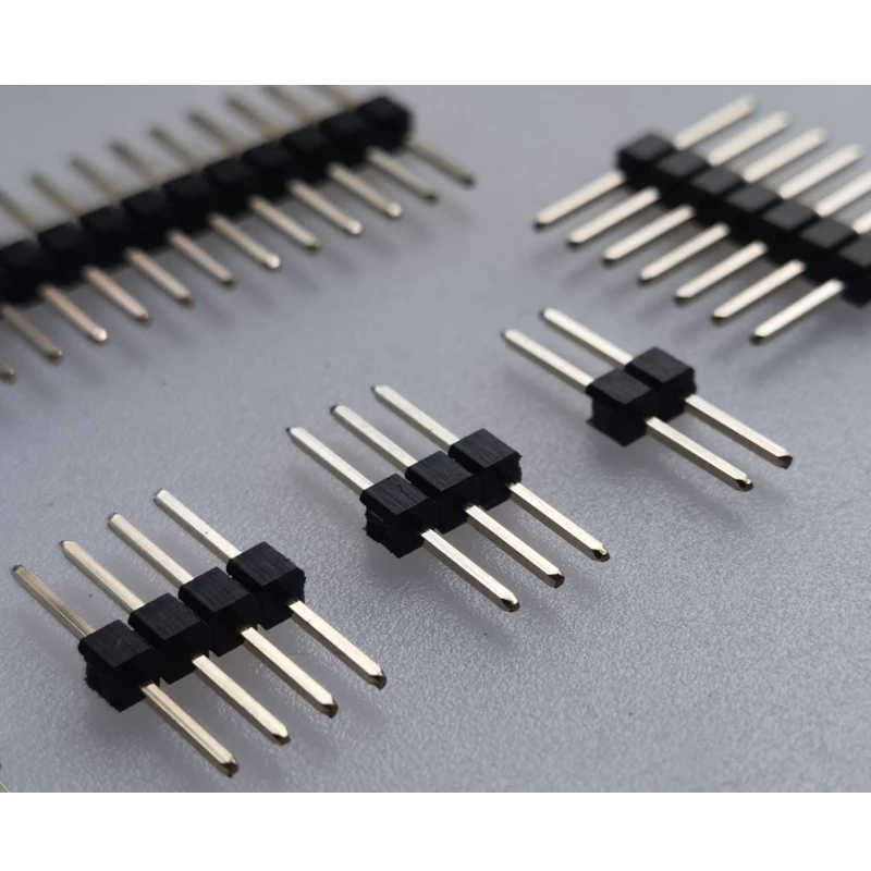 1000 шт. 2 54 мм Однорядный Штекерный 0 8u ''позолоченный штырьковый разъем