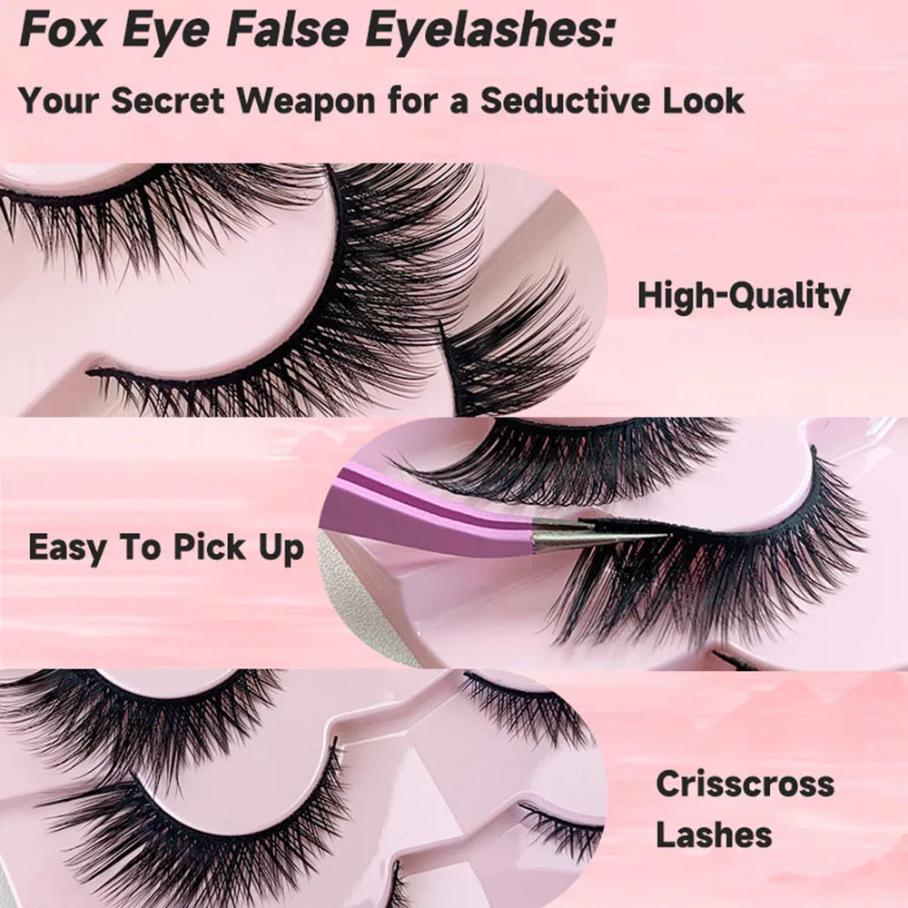 7 пар ресницы для наращивания кошачий глаз