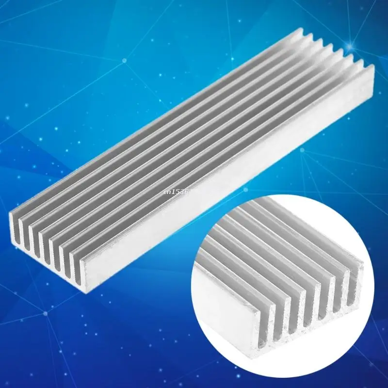 

1 PC 100*25*10mm Aluminum Heat Sink DIY Cooler For IC Chip LED Power Transistor Dropship