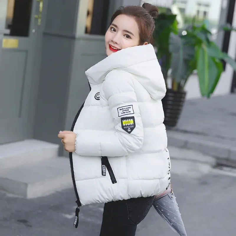 

Ladies Padded Jacket Short Autumn Winter Wadded Jacket Women Hooded Short Coats Female Plus Size Parkas Overcoat