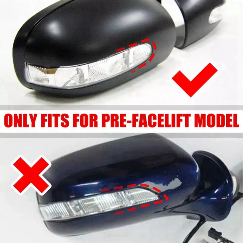 1 пара зеркальные лампы для Mercedes Benz C/E класса W211 S211 W463