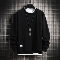 2022 newmens casual hoodie fake two piece multi color o neck fashion harajuku mens style sweatshirt