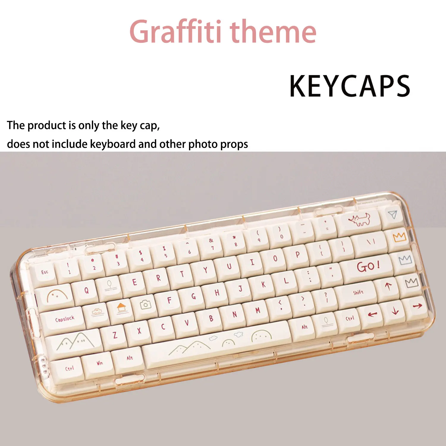 Колпачки для клавиш XDA PBT граффити 129 шт