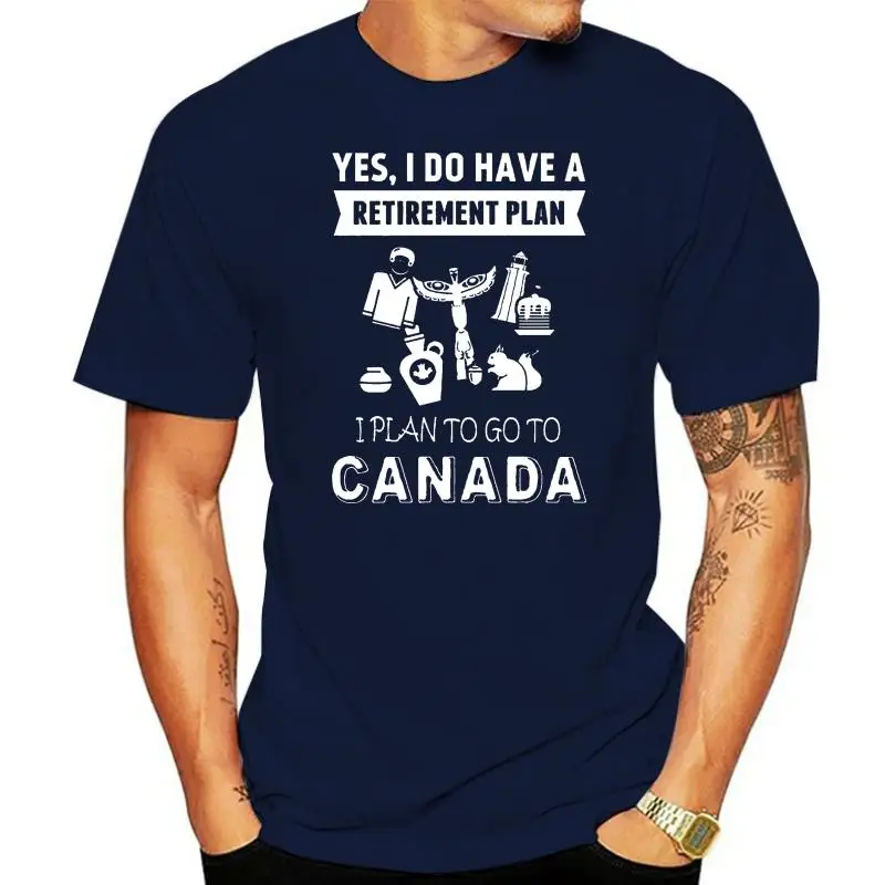 

2022 футболка унисекс с коротким рукавом и круглым вырезом, Канада-да, у меня есть план на пенсию