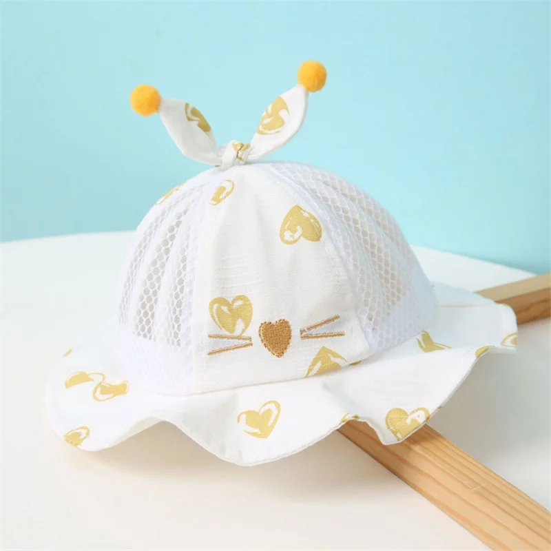 

Baby Summer Bucket Hat Soft Breathable Sun Protection Infant Wide Brim Fisherman Hat for Infants