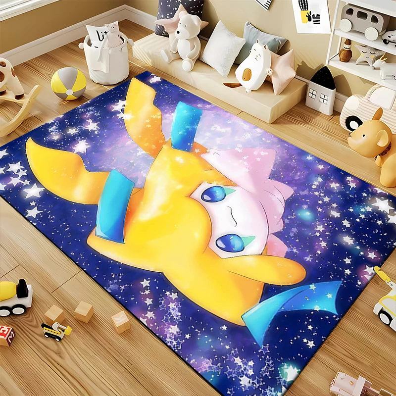 Японские коврики Pokemon Jirachi для спальни пушистые квадратные напольные гостиной