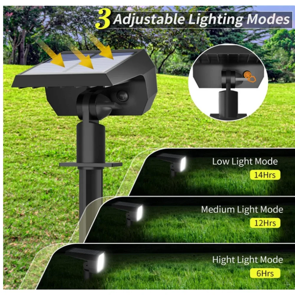 56 светодиодных солнечных ландшафтных фонарей уличный IP65 водонепроницаемый