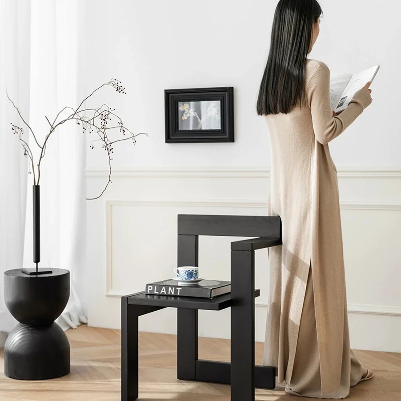 Деревянный обеденный стул из аллотипа современный простой дизайн для гостиной