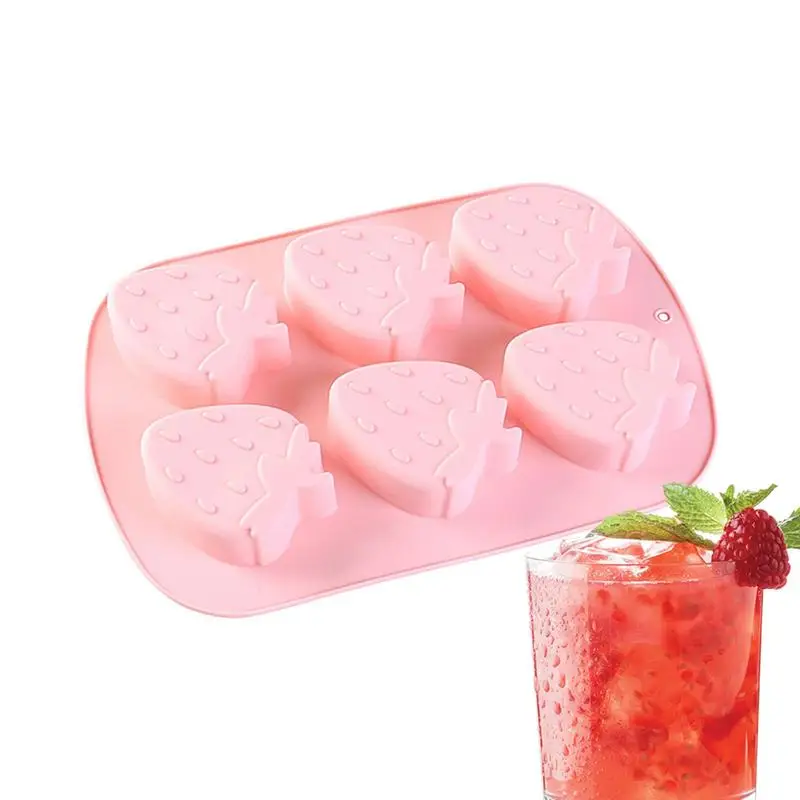 

6 Cavities Silicone Ice Cube Tary Baking Decoration Mold Multipurpose Molding Containers For Soap Jelly Pastry Cupcake Chocolate
