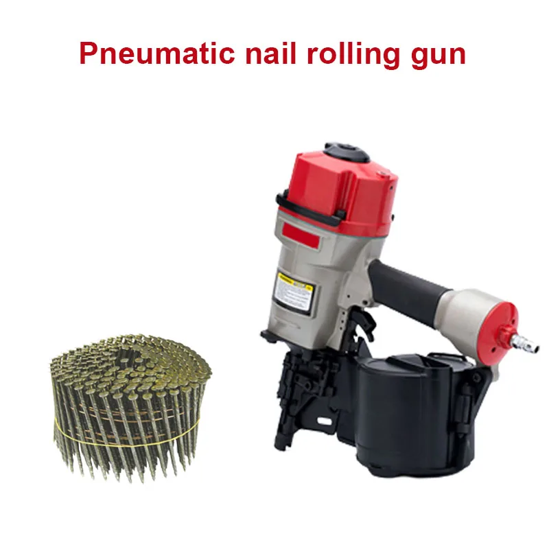 Pallet Making Coil Nailer For Roof Siding Board Wood Work Furniture Sheathing Tool Efficient Air Pneumatic Roll Nail Gun