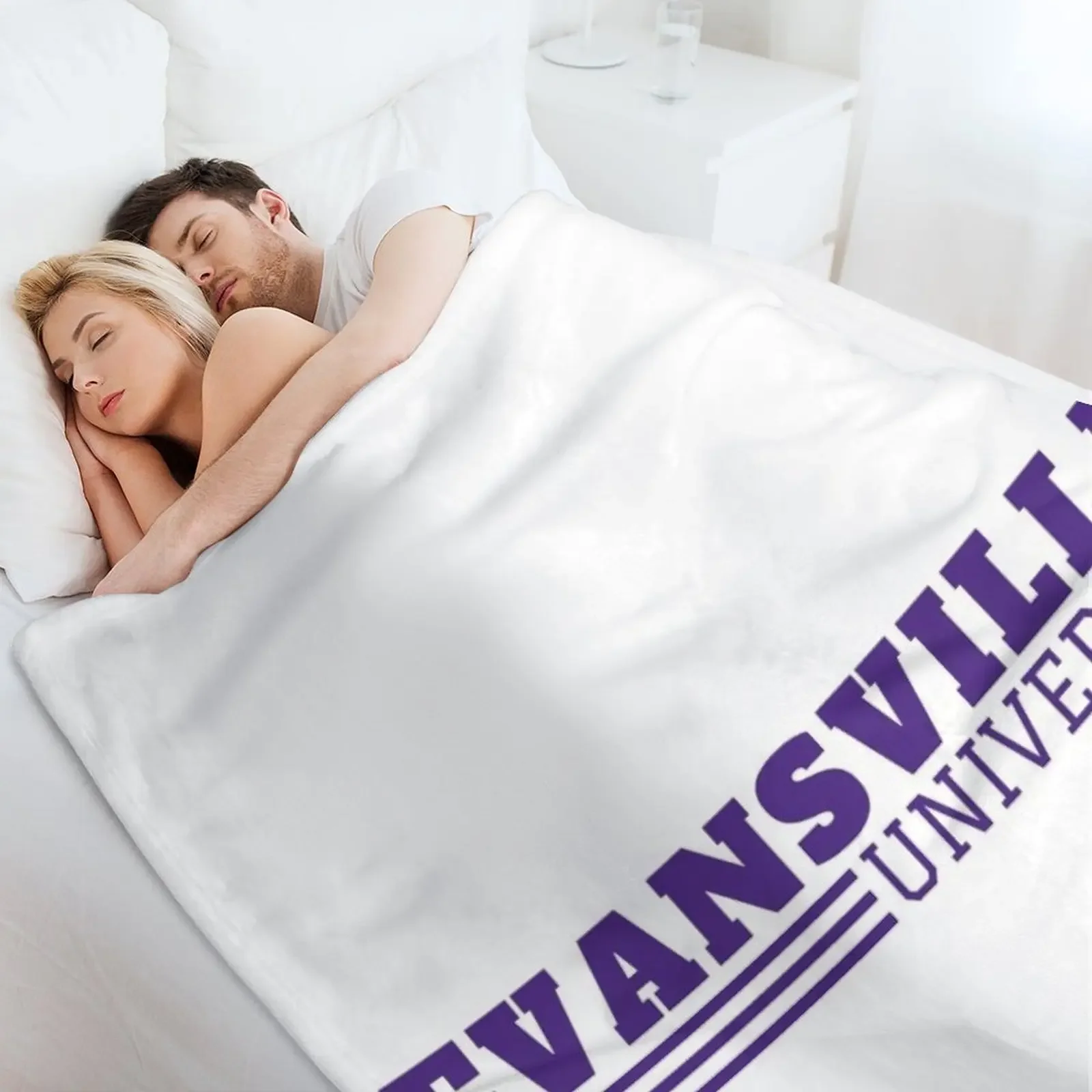 Винтажное одеяло Университет Эвансвилл мягкое клетчатое для дивана летние