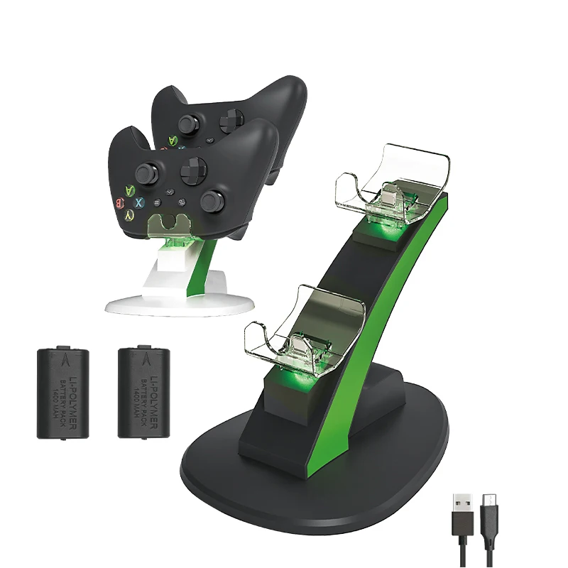 

2023 зарядное устройство для аккумулятора для игрового управления для X Box Xbox серии S, геймпад, зарядная док-станция, подставка для контроллера, комплект аксессуаров