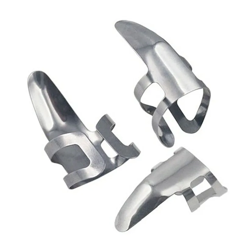 

New 3Pcs Guitar Finger Pick Plectrums Slide Stainless Steel For Banjo Ukulele