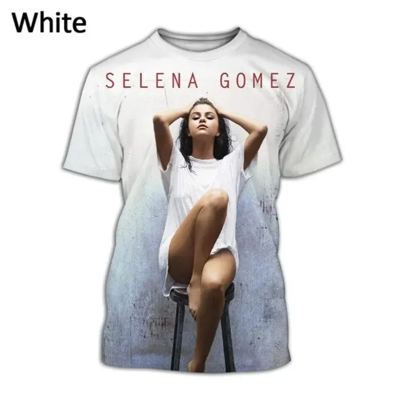 Летняя модная мужская футболка Повседневная большого размера с 3D принтом Селены