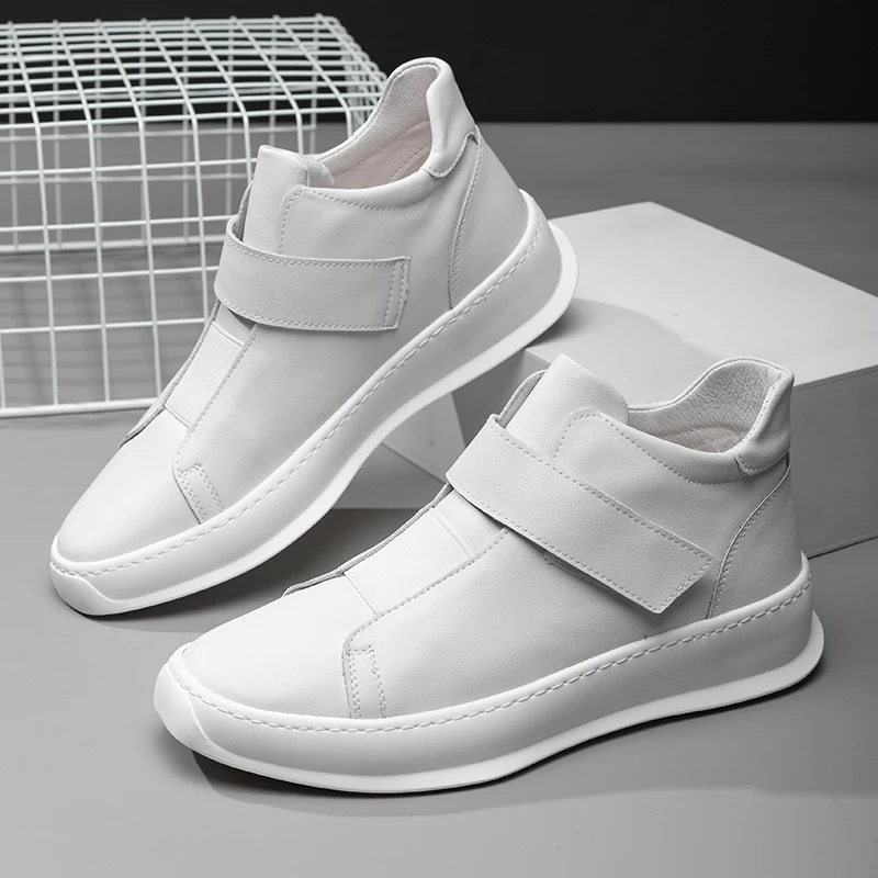 Новые зимние высокие туфли теплая белая обувь модные для скейтборда мужские