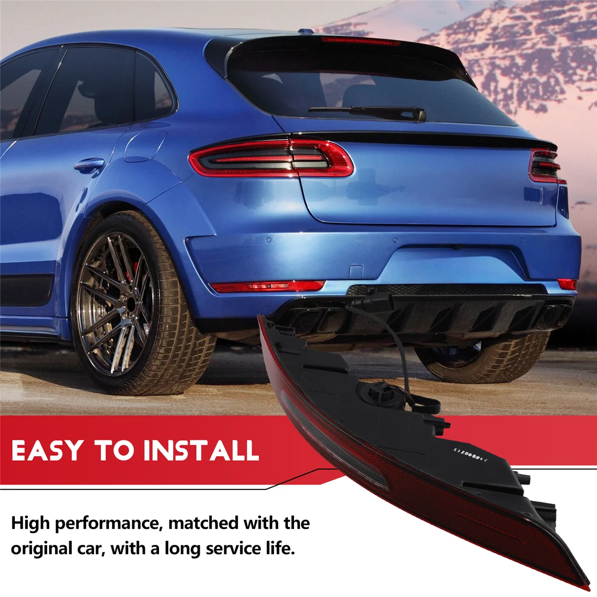 Car Rear Bumper Reflector Reverse Light for Porsche Macan 95B.2 2019-2021 Left 95B945725Q 95B945725J