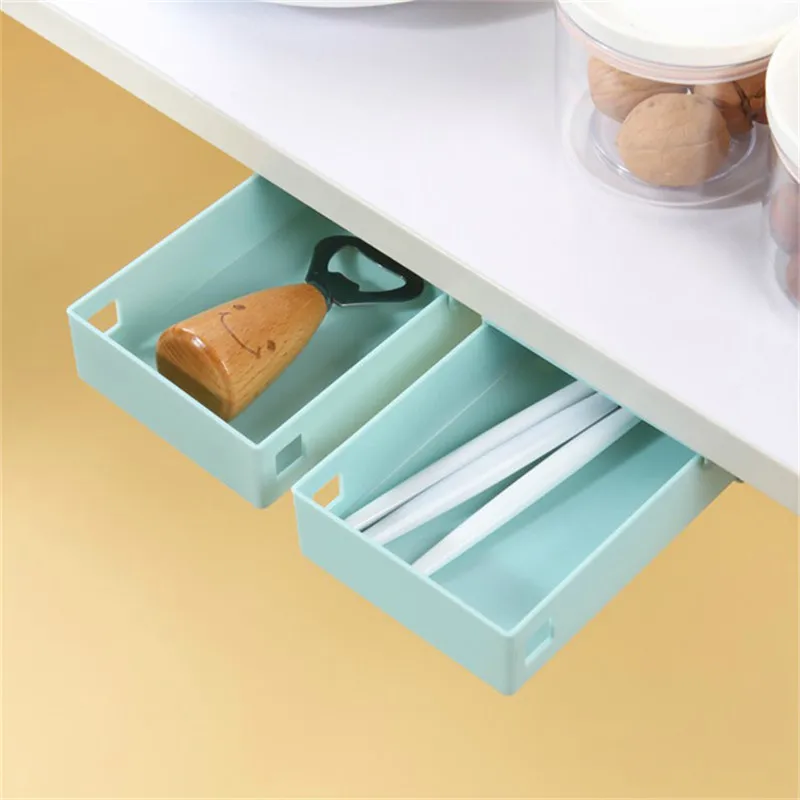 

Ящик для хранения без гвоздей, ящик для офисного стола, скрытый ящик для хранения, кухонная утварь, компактный ящик для хранения