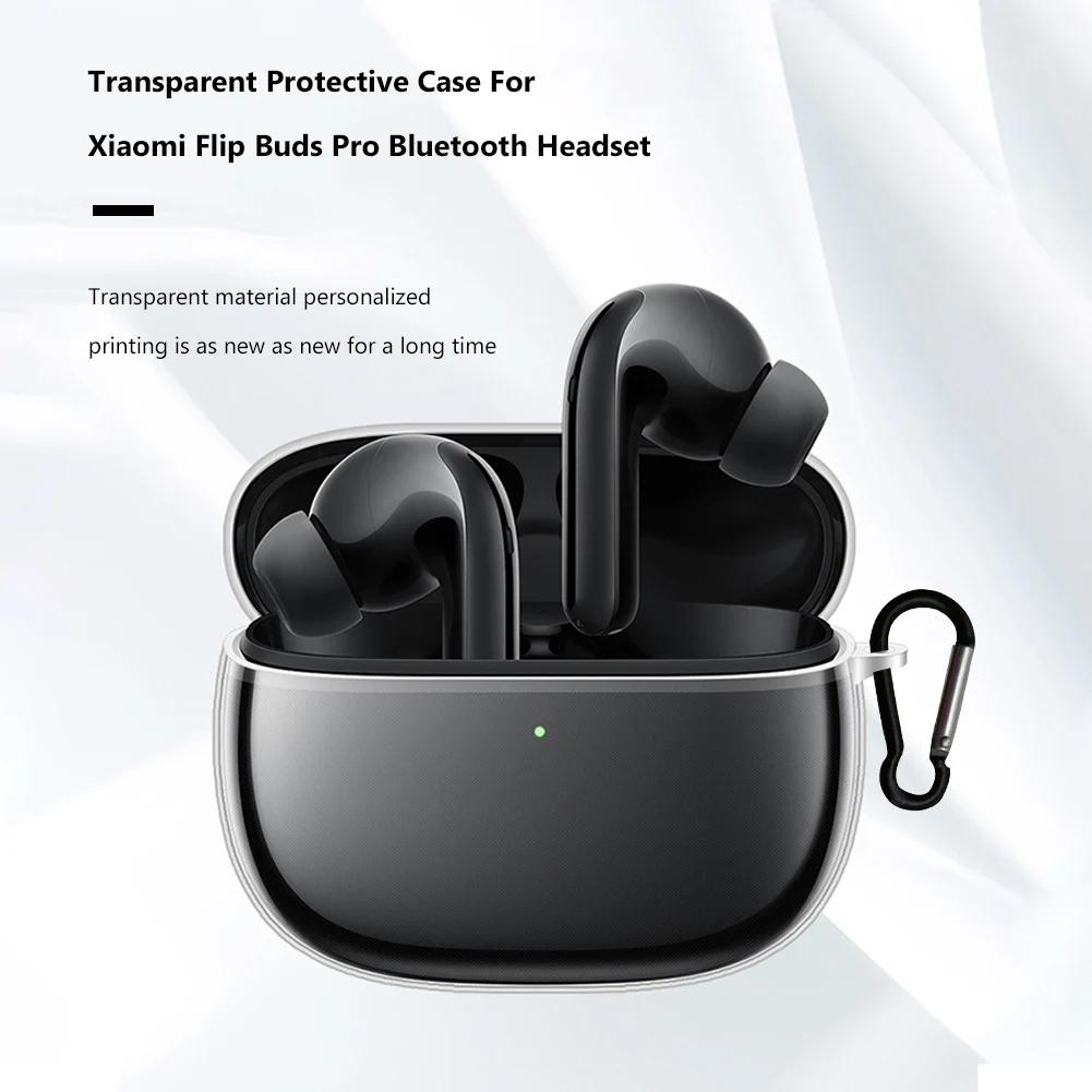 

For Xiaomi Mi FlipBuds ProCase Shockproof Transparent Earphone Case TPU Soft Shell Pro Earphone Protection Case