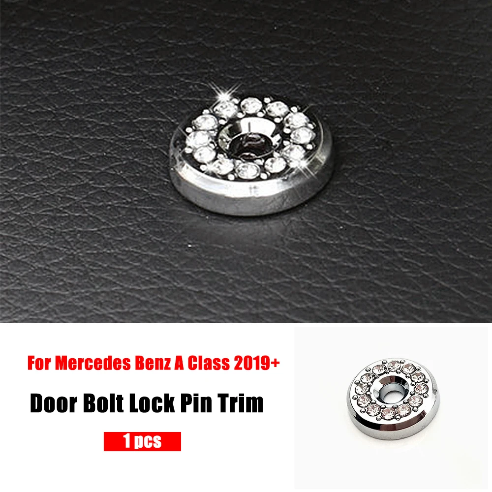 

Для Mercedes Benz A Class W177 2019-2022 A180 A200 A220 A250 A35 AMG, дверной болт, замок, контактный переключатель, кристальная отделка, бриллиантовая крышка