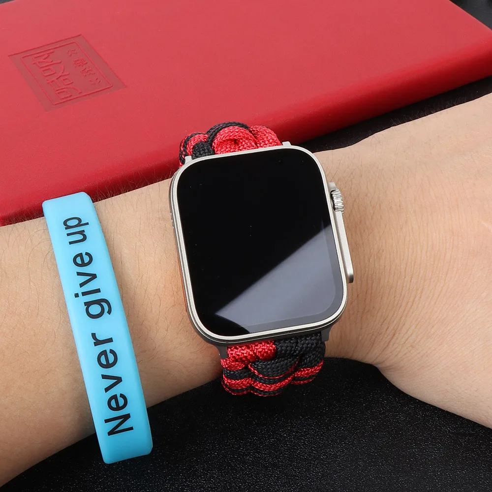 Sport Strap for Apple Watch Ultra 49mm 8 7 41/45mm Survival Outdoor Bracelet iWatch Band Series 4 6 5 4 3 2 SE 38/42mm 40/44mm