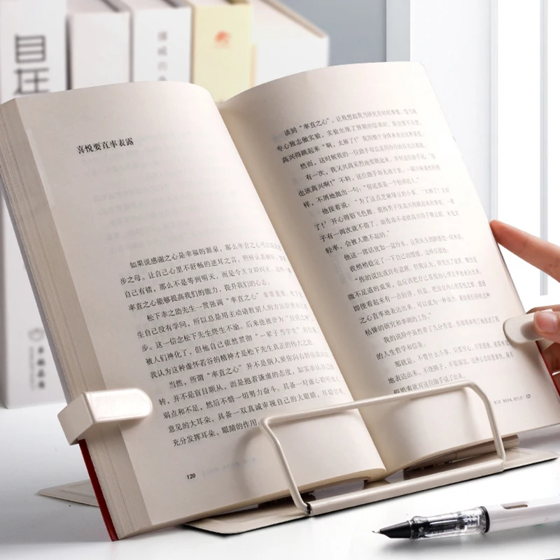 

Metal Books Stand Reading Support Bookends Portable Folding Adjustable Book Holder To Read Read Book Stand for Bookends Books