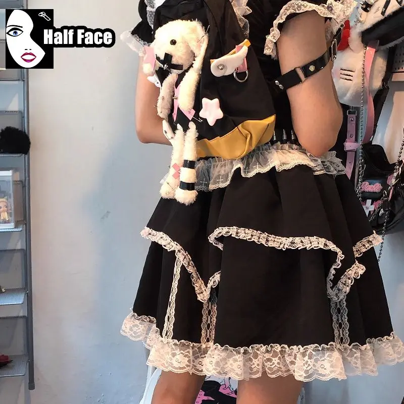 Y2K женский Готический милый рюкзак в стиле Харадзюку для девушек подкультурный