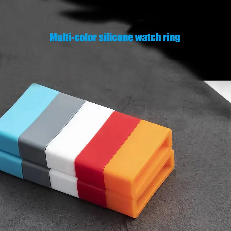 High-quality silicone watch strap, buckle, movable watch ring, fixed bracket, multi-color, 18mm20mm22mm