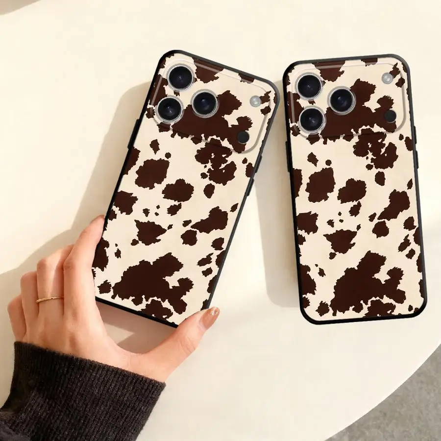 Фото Чехол для телефона Apple iPhone 17 Pro Max 6 6S 11 13 Mini 7 8 16 Plus 14 15 XS X SE с коровьим принтом №4