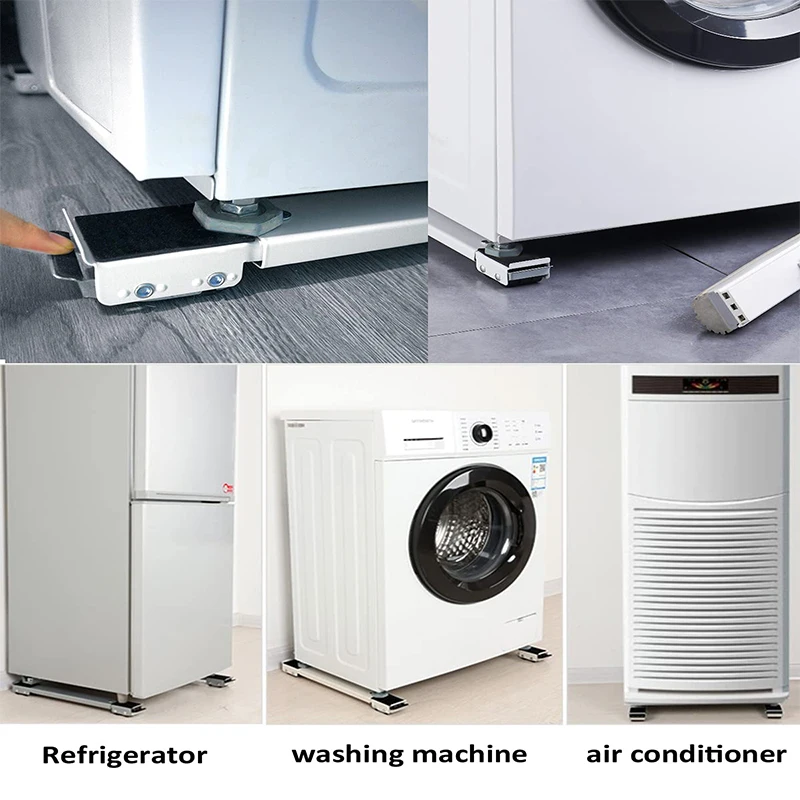 Washing Machine Stand Movable Refrigerator Raised Base Mobile Roller Bracket Wheel Bathroom Kitchen Accessories Home Appliance images - 6