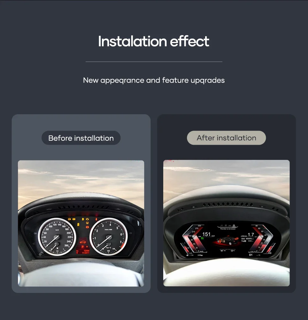 Для Bmw 6 7 серии F06 F12 F13 F01 F02 F03 F18 2013-2020 Автомобильный ЖК-инструмент HUD Цифровая