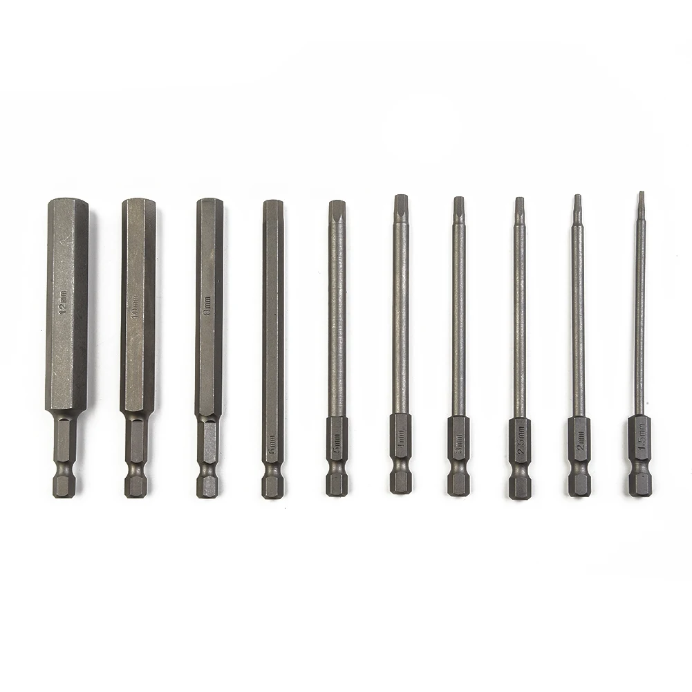 

Hex Shank Screwdriver Bits Hex Shank Kits Parts Tools 1/4 Inch Hex 100mm Hex Head High Hardness Practical To Use