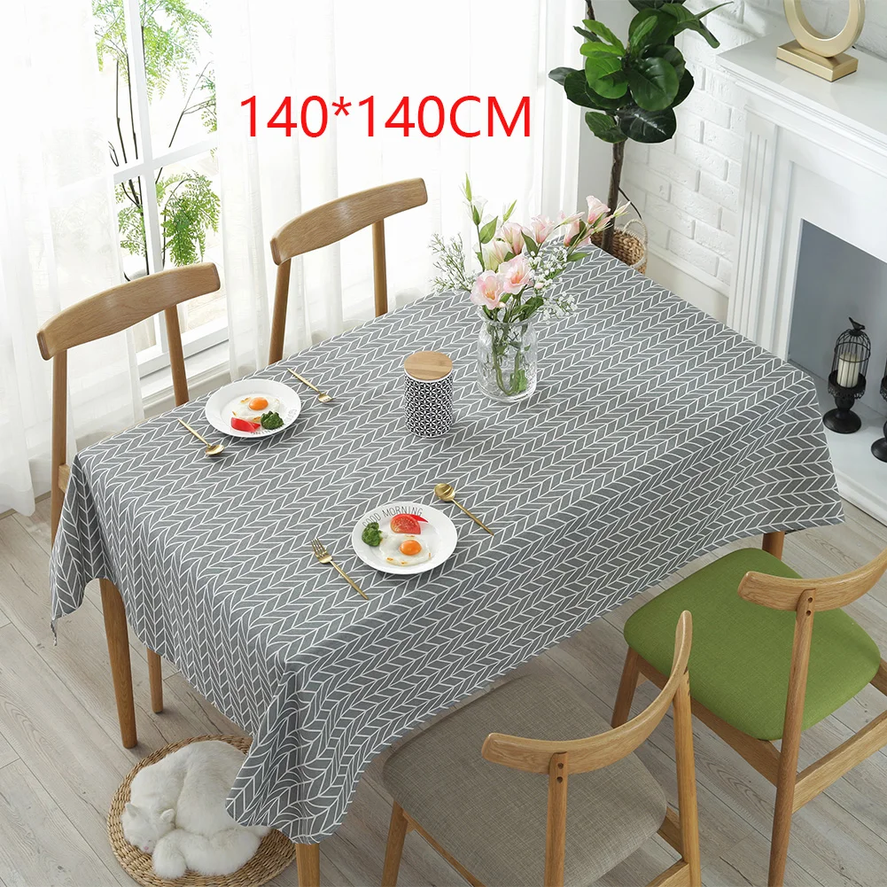 

Серый настольный декор из хлопка и льна, простой Настольный чехол