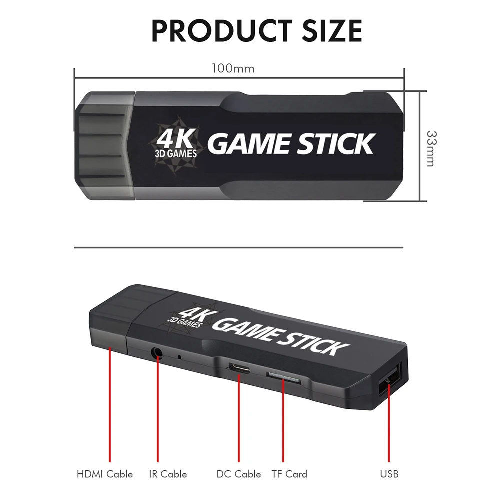 Консоль игровая Ретро ITINFTEK 128G 40000 игр 4K HD 2 4 ГГц двойной беспроводной контроллер
