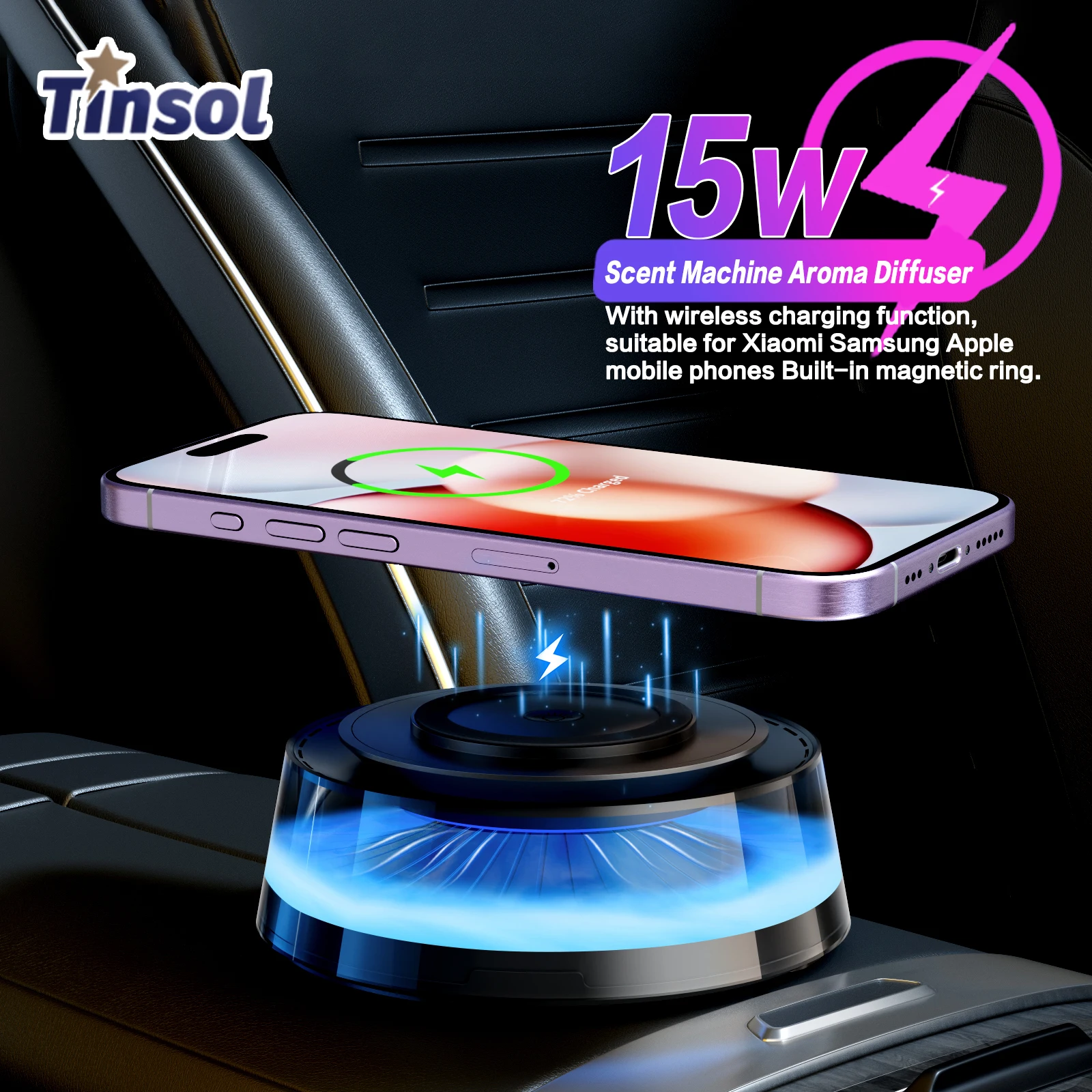 Tinsol новый диффузор эфирного масла портативный беспроводной с батарейным