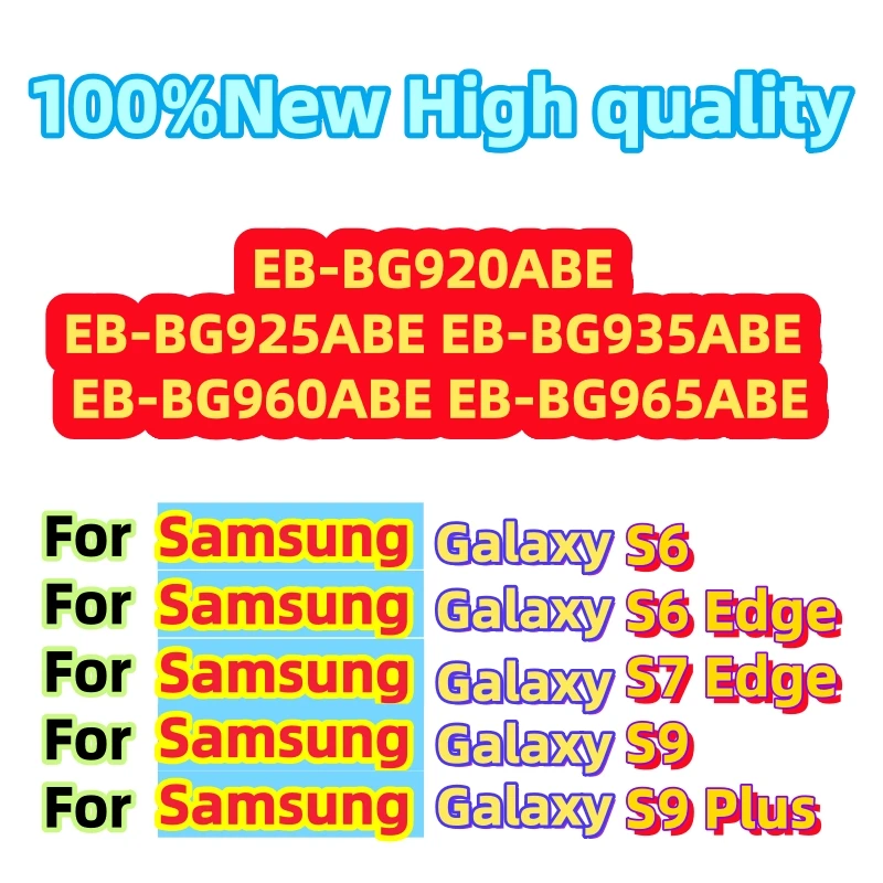 Фото 100% новый высококачественный аккумулятор EB-BG920ABE BG925ABE BG935ABE BG960ABE BG965ABE для Samsung Galaxy S6 Edge S7 Edge S9 S9 PLUS G9200 №1