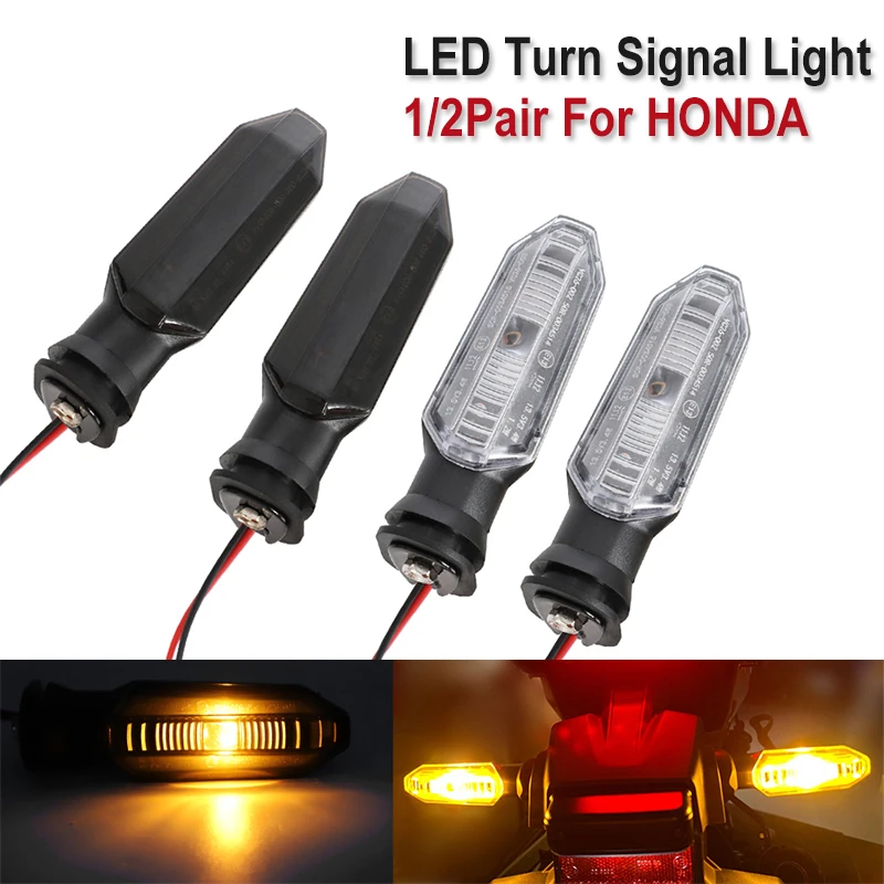 

LED Turn Signal Indicator Light For Honda NC 750 S X DCT CTX700 CBR650F CBR600RR MSX 125 Grom CRF250L Motorcycle Blinker Lamp
