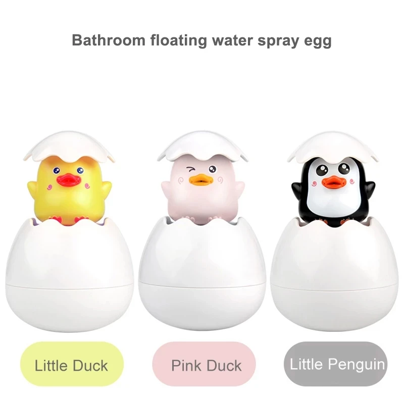 

Baby Swimming Bathroom Bathing Shower Toy Children's Penguin Egg Water Spray Sprinkler Sprinkling Toy Kids Water Clockwork Toys