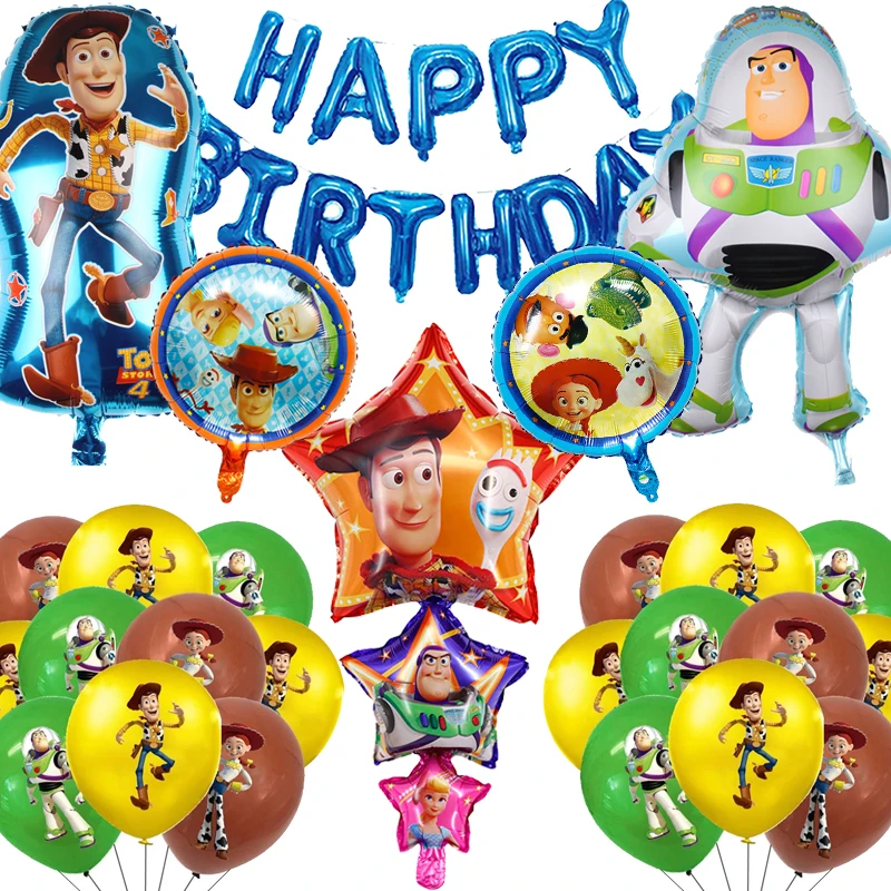 

Аксессуары для детской фотосъемки, мультяшный воздушный шар из фольги с изображением Базза, светильника, украшение для дня рождения, детски...