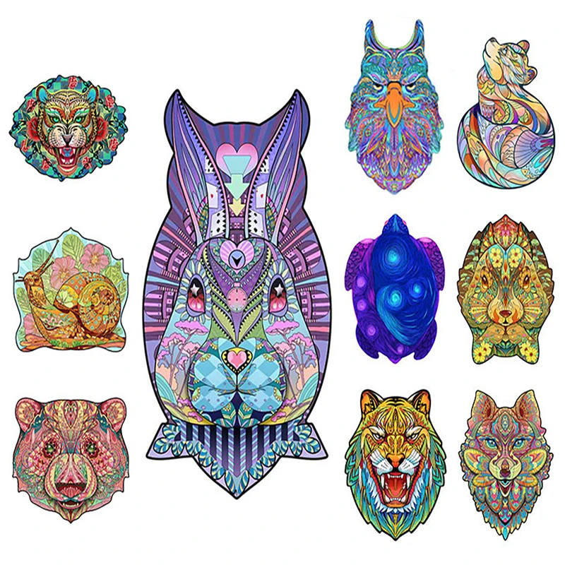 

Животные инопланетянин головоломка Монтессори просвещение красочные деревянные кусочки креативная форма головоломки забавная головолом...