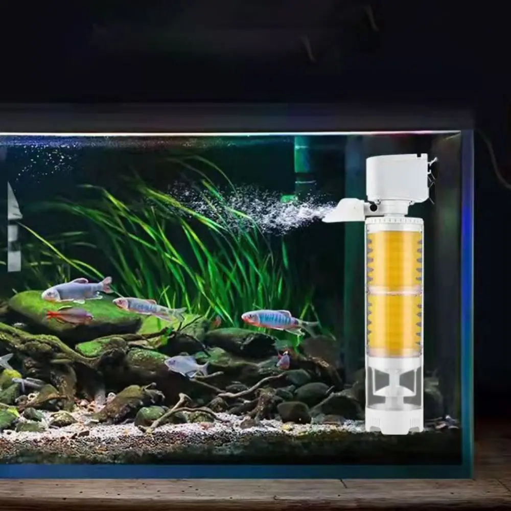 Бесшумный аквариумный встроенный фильтр пластиковый съемный погружной