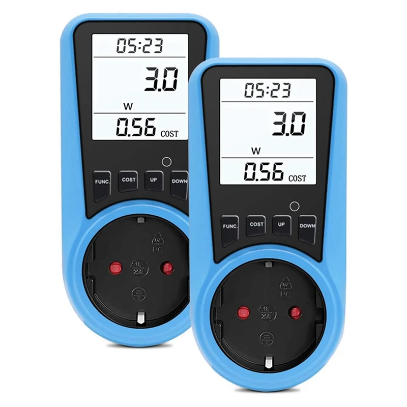 

Power Consumption Meter,Electricity Meter,Current Meter, Socket With LCD Screen,Overload Protection 3680W EU Plug