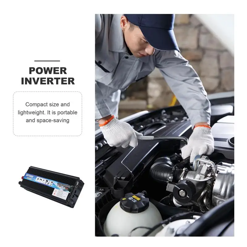 Автомобильный инвертор мощности 1 шт. мощный 12 В постоянного тока в 220 переменного
