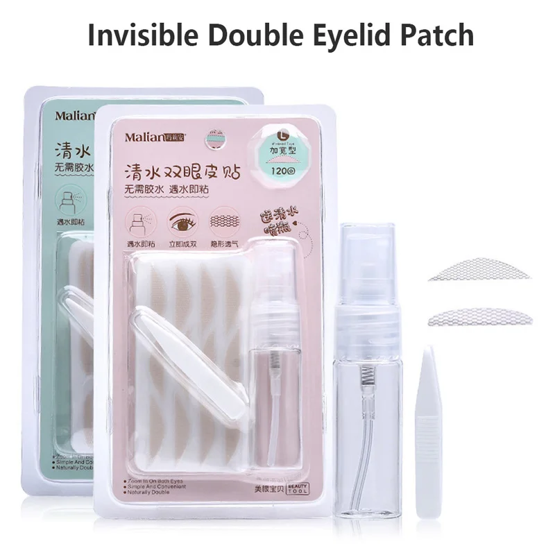 

120pcs Natural Eye-Lift Mesh-Lace Invisible Double-fold Eyelid Sticker Transparent Invisible Self-adhesive Eyelid Tape Sticker