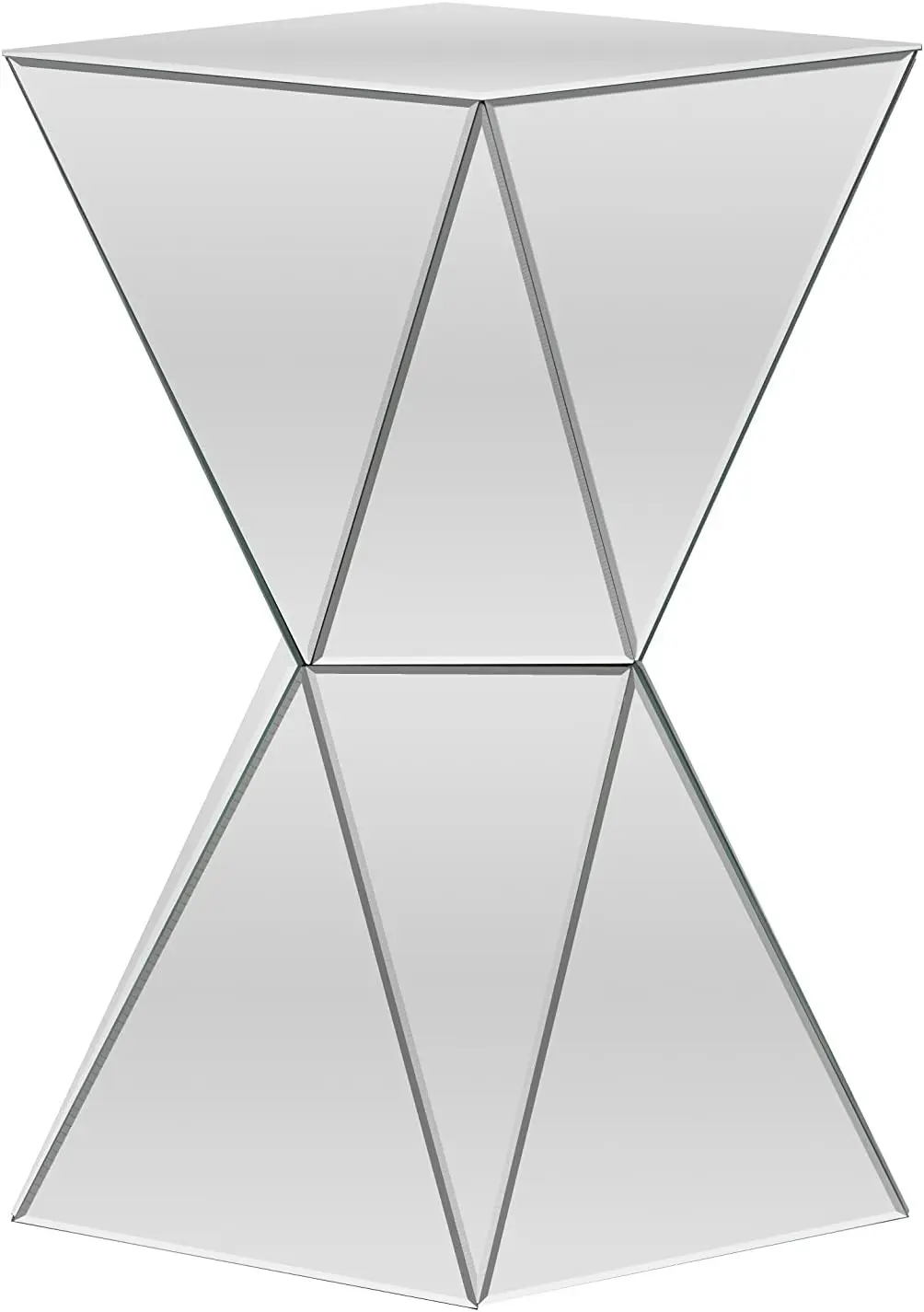 

Contemporary Multi-Faceted Mirrored Side Table Mesas Tea table Small coffee table Table top Small end table End table for bedroo