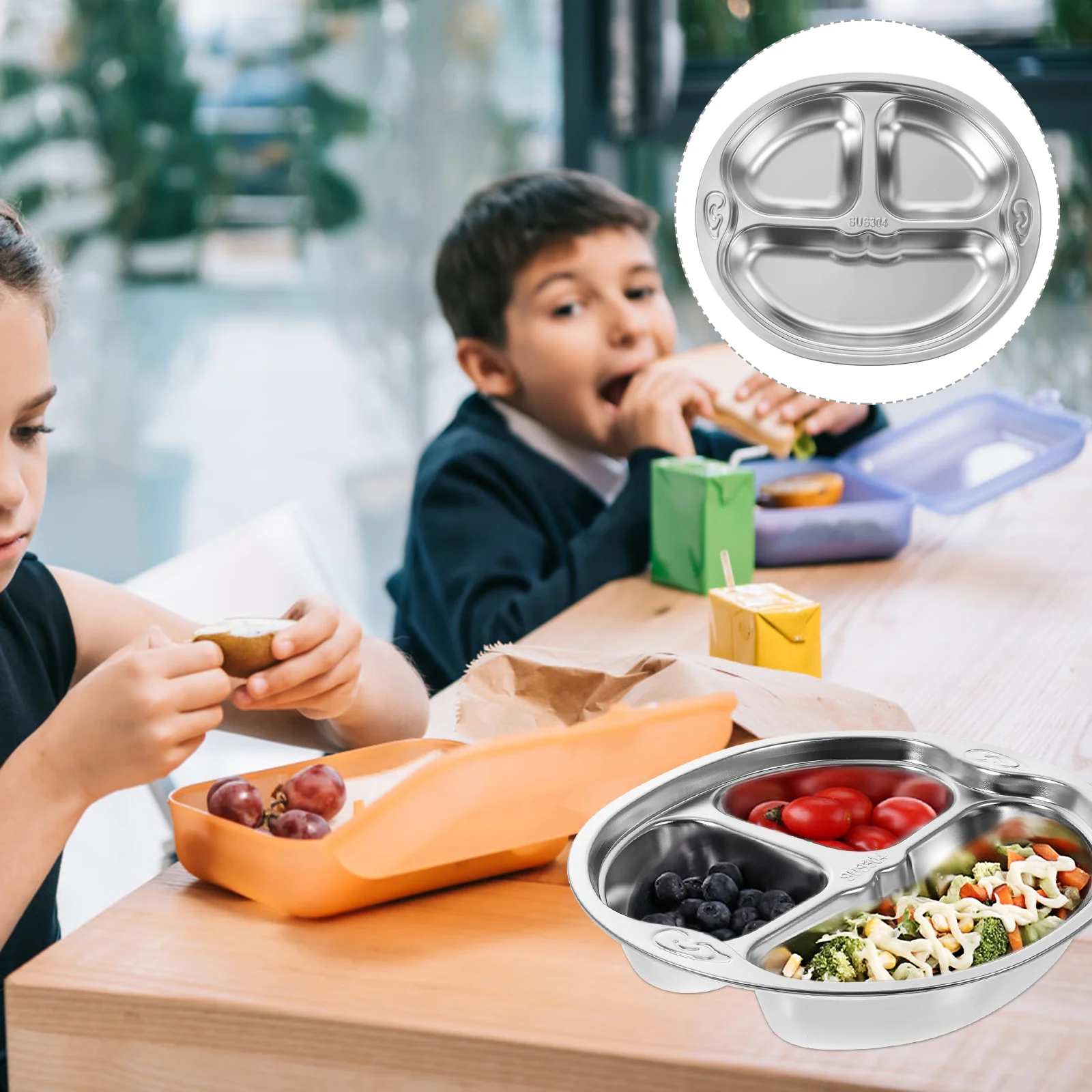 

Snack Dishes Snack Plate Go Plates Lids Loss Diet Plate Lunch Divided Tray Charolas Para Postres